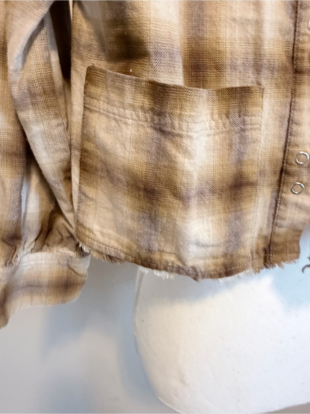 Zara girls button down plaid long sleeve shirt size 8-9 - Picture 3 of 9